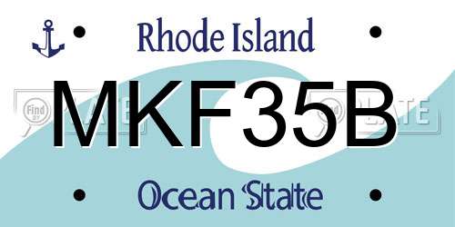 MKF35B Rhode Island License Plate
