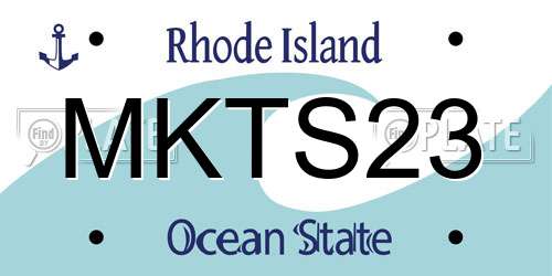 MKTS23 Rhode Island License Plate