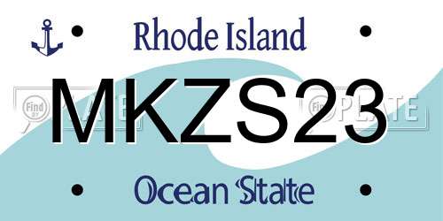 MKZS23 Rhode Island License Plate