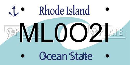 ML0O2I Rhode Island License Plate