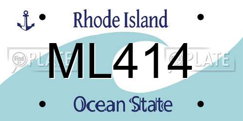 ML414 Rhode Island License Plate