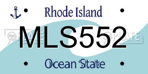 MLS552 Rhode Island License Plate