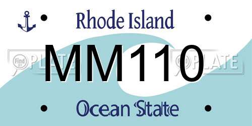 MM110 Rhode Island License Plate