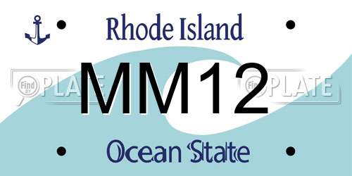 MM12 Rhode Island License Plate