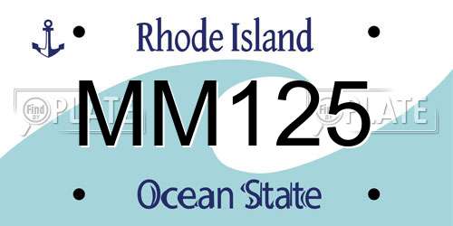 MM125 Rhode Island License Plate