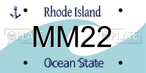 MM22 Rhode Island License Plate