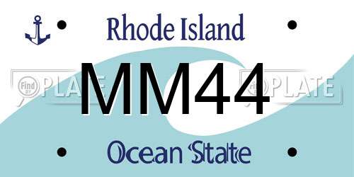 MM44 Rhode Island License Plate
