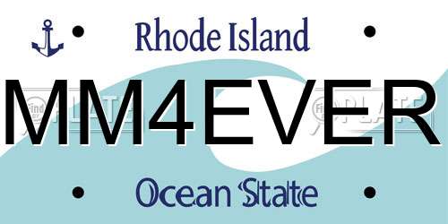 MM4EVER Rhode Island License Plate
