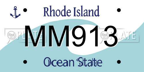 MM913 Rhode Island License Plate