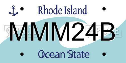 MMM24B Rhode Island License Plate