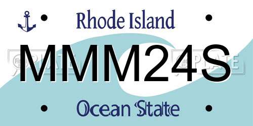 MMM24S Rhode Island License Plate