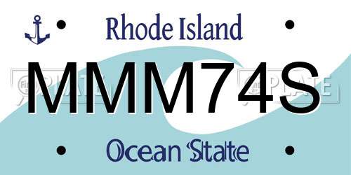 MMM74S Rhode Island License Plate