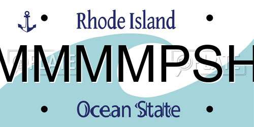 MMMMPSH Rhode Island License Plate