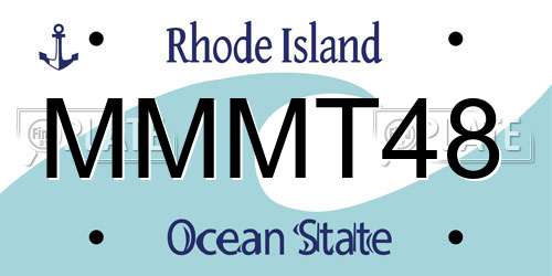 MMMT48 Rhode Island License Plate