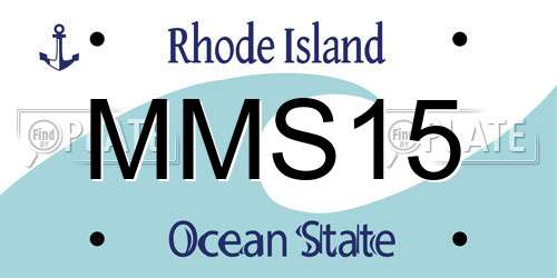 MMS15 Rhode Island License Plate