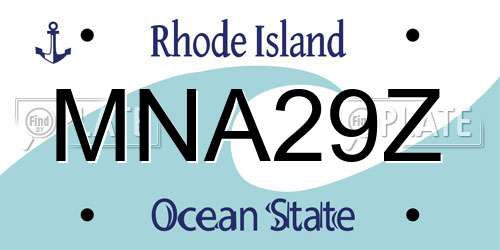 MNA29Z Rhode Island License Plate