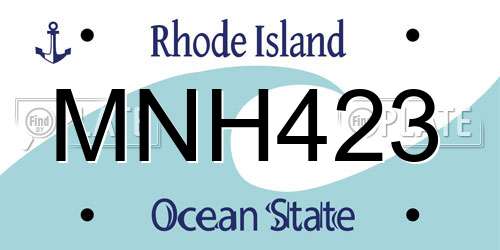 MNH423 Rhode Island License Plate