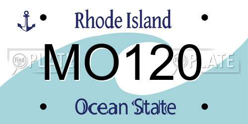MO120 Rhode Island License Plate