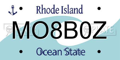 MO8B0Z Rhode Island License Plate