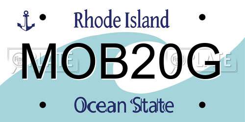 MOB20G Rhode Island License Plate