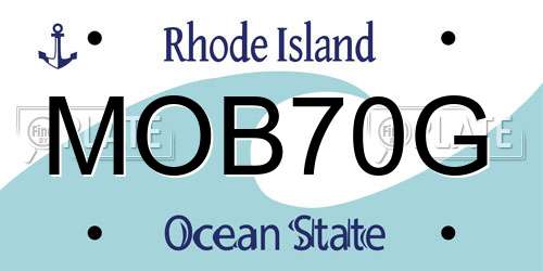 MOB70G Rhode Island License Plate