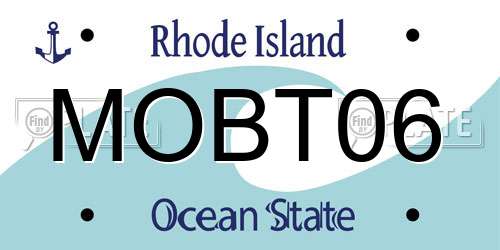 MOBT06 Rhode Island License Plate