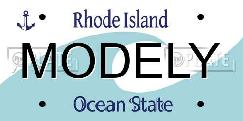 MODELY Rhode Island License Plate
