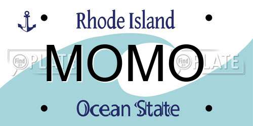 MOMO Rhode Island License Plate