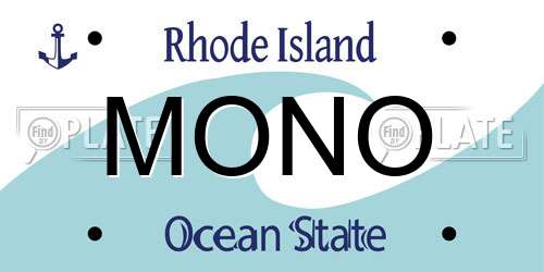 MONO Rhode Island License Plate