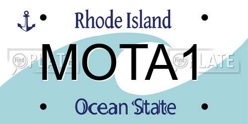 MOTA1 Rhode Island License Plate