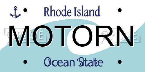 MOTORN Rhode Island License Plate