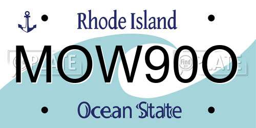 MOW90O Rhode Island License Plate