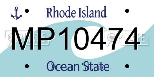 MP10474 Rhode Island License Plate