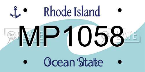 MP1058 Rhode Island License Plate