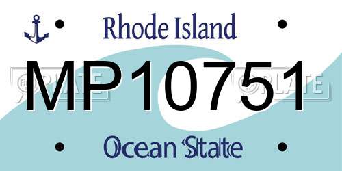 MP10751 Rhode Island License Plate