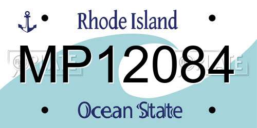 MP12084 Rhode Island License Plate
