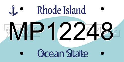 MP12248 Rhode Island License Plate