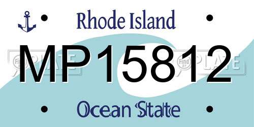 MP15812 Rhode Island License Plate
