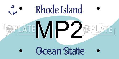 MP2 Rhode Island License Plate