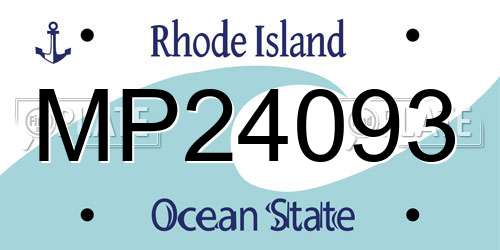 MP24093 Rhode Island License Plate
