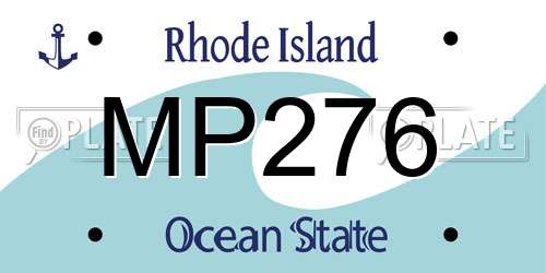 MP276 Rhode Island License Plate