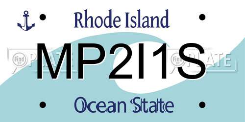 MP2I1S Rhode Island License Plate
