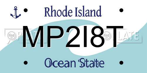 MP2I8T Rhode Island License Plate
