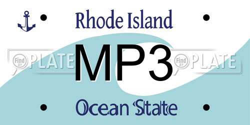 MP3 Rhode Island License Plate