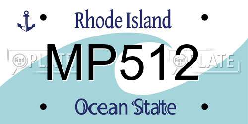 MP512 Rhode Island License Plate