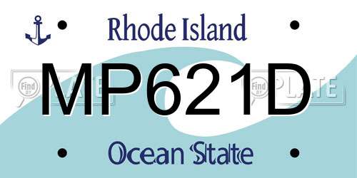 MP621D Rhode Island License Plate