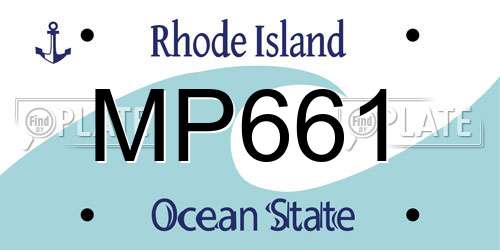 MP661 Rhode Island License Plate