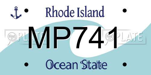 MP741 Rhode Island License Plate