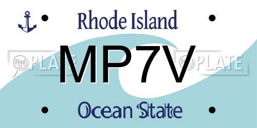 MP7V Rhode Island License Plate