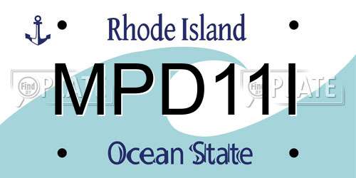 MPD11I Rhode Island License Plate